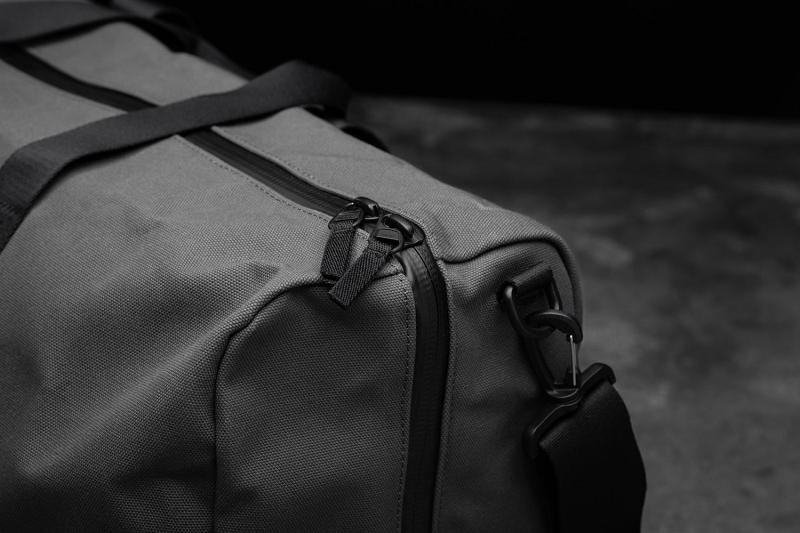 Dark / Grey Nobull Waxed Canvas Duffle Men's Bags | CA B1612E